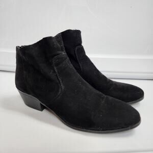 Style & Co 9.5 Black Velour Booties Shoes